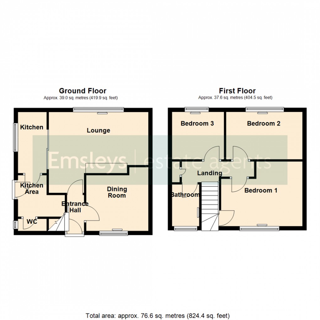 Floorplan for The Green, Kippax. Leeds