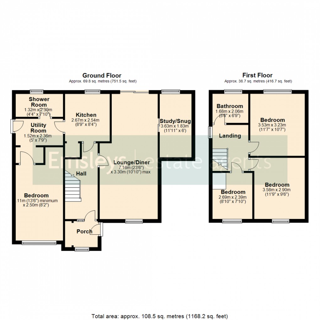 Floorplan for Eversley Garth Crescent, Sherburn In Elmet, Leeds