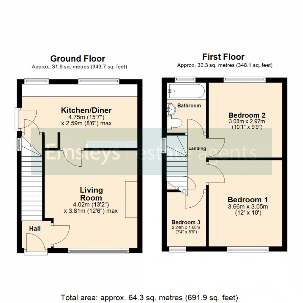 Floorplan for Brian Crescent, Leeds