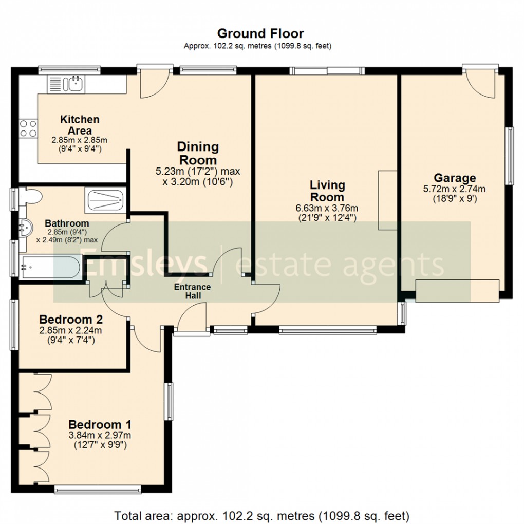 Floorplan for Main Street, Scholes, Leeds