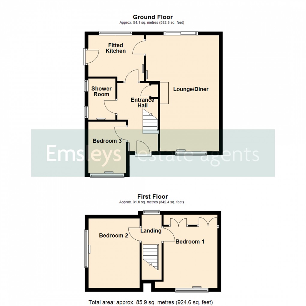 Floorplan for Rydal Avenue, Garforth, Leeds