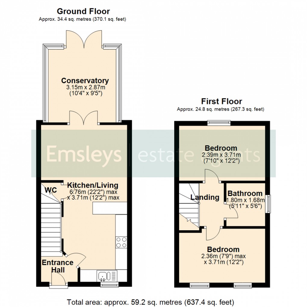 Floorplan for Brunswick Crescent, Sherburn In Elmet, Leeds