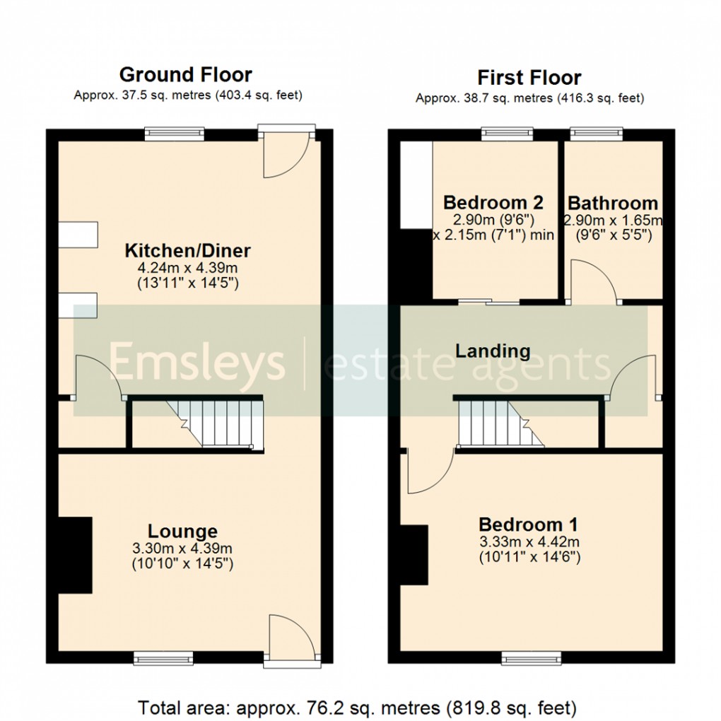 Floorplan for Gordon Street, East Ardsley, Wakefield