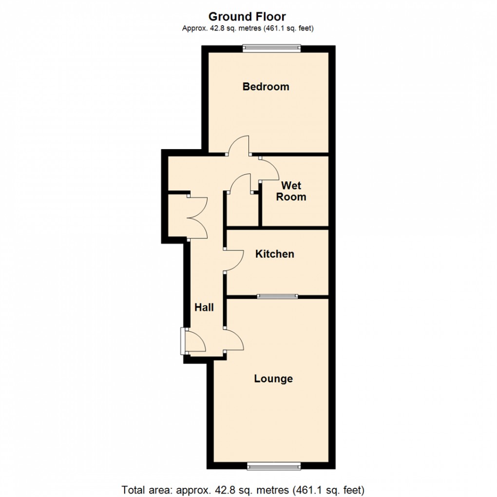 Floorplan for Grangefield Court, Garforth, Leeds