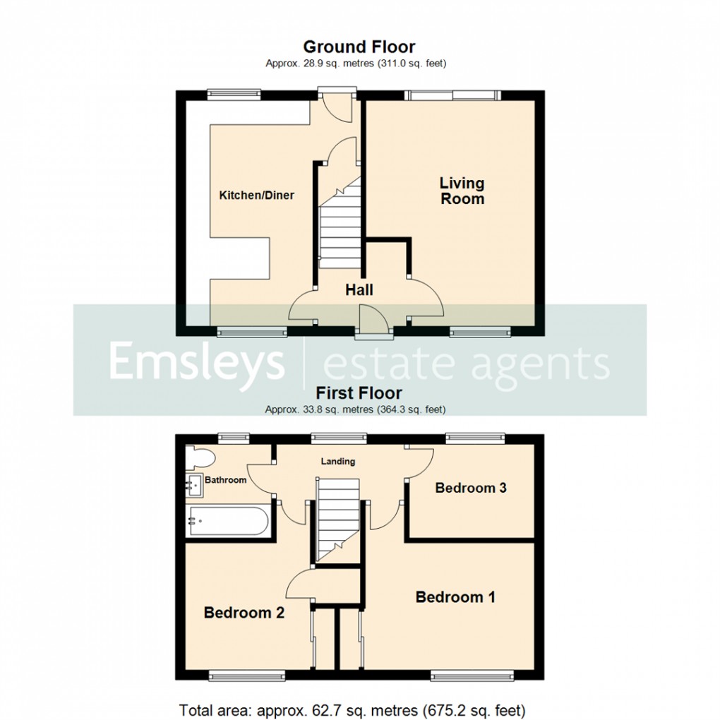 Floorplan for Hertford Close, Leeds