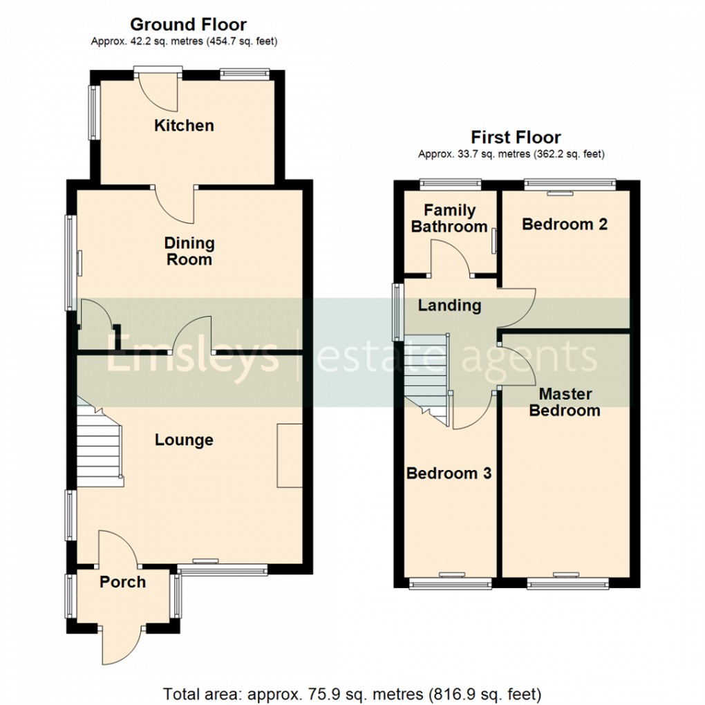 Floorplan for Ribblesdale Avenue, Garforth, Leeds