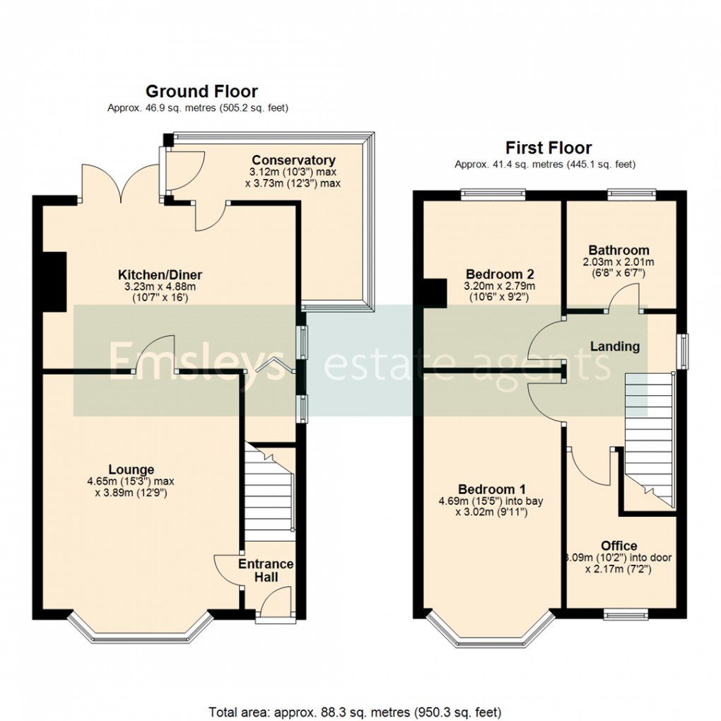Floorplan for Sandybank Avenue, Rothwell, Leeds