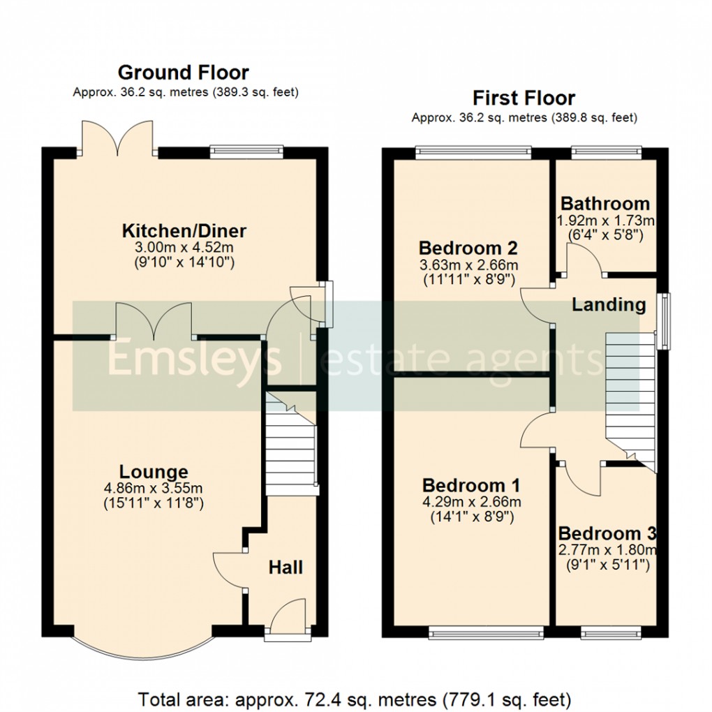 Floorplan for The Oval, Rothwell, Leeds