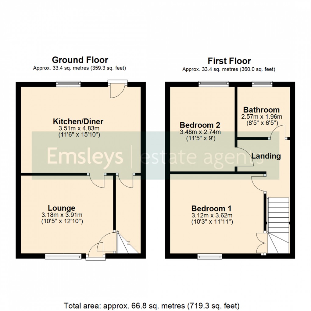 Floorplan for Roberts Street, Woodlesford, Leeds