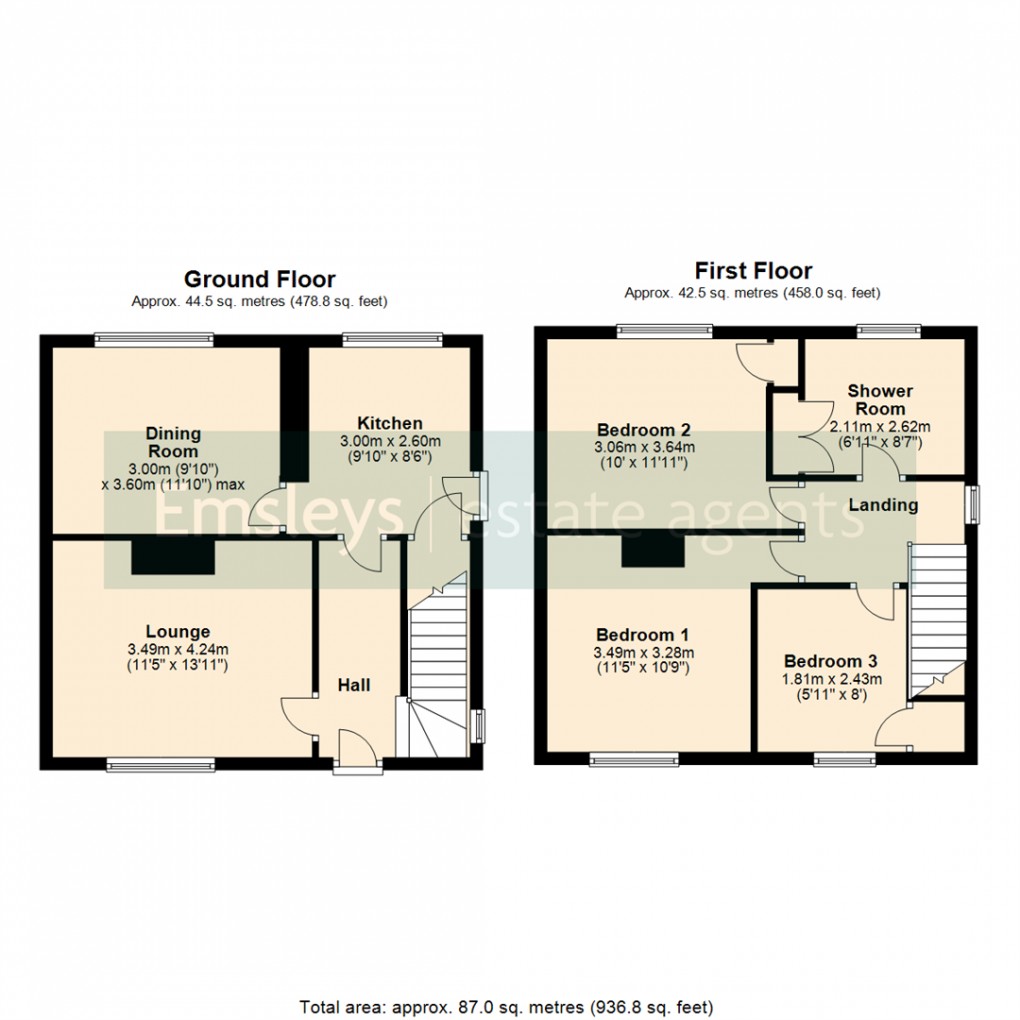 Floorplan for All Saints Road, Woodlesford, Leeds