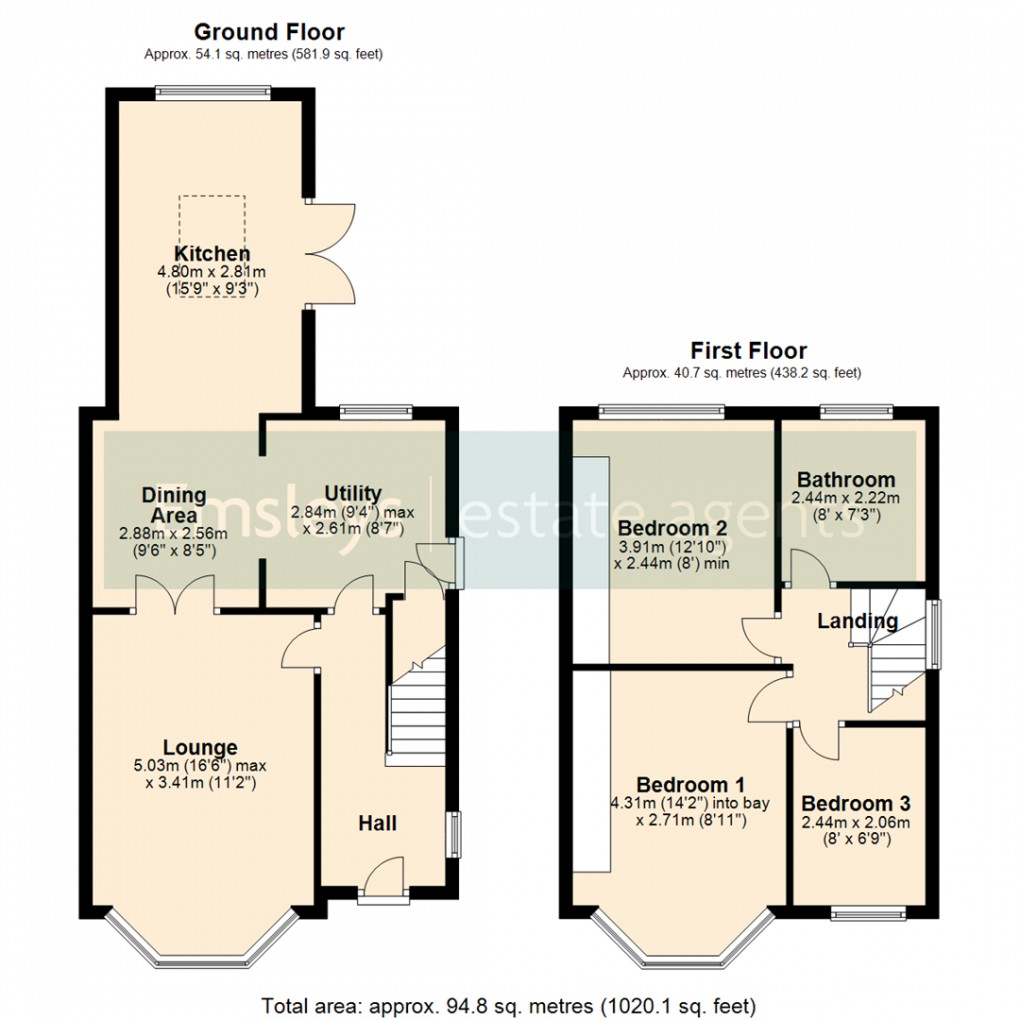 Floorplan for Richmond Court, Rothwell, Leeds