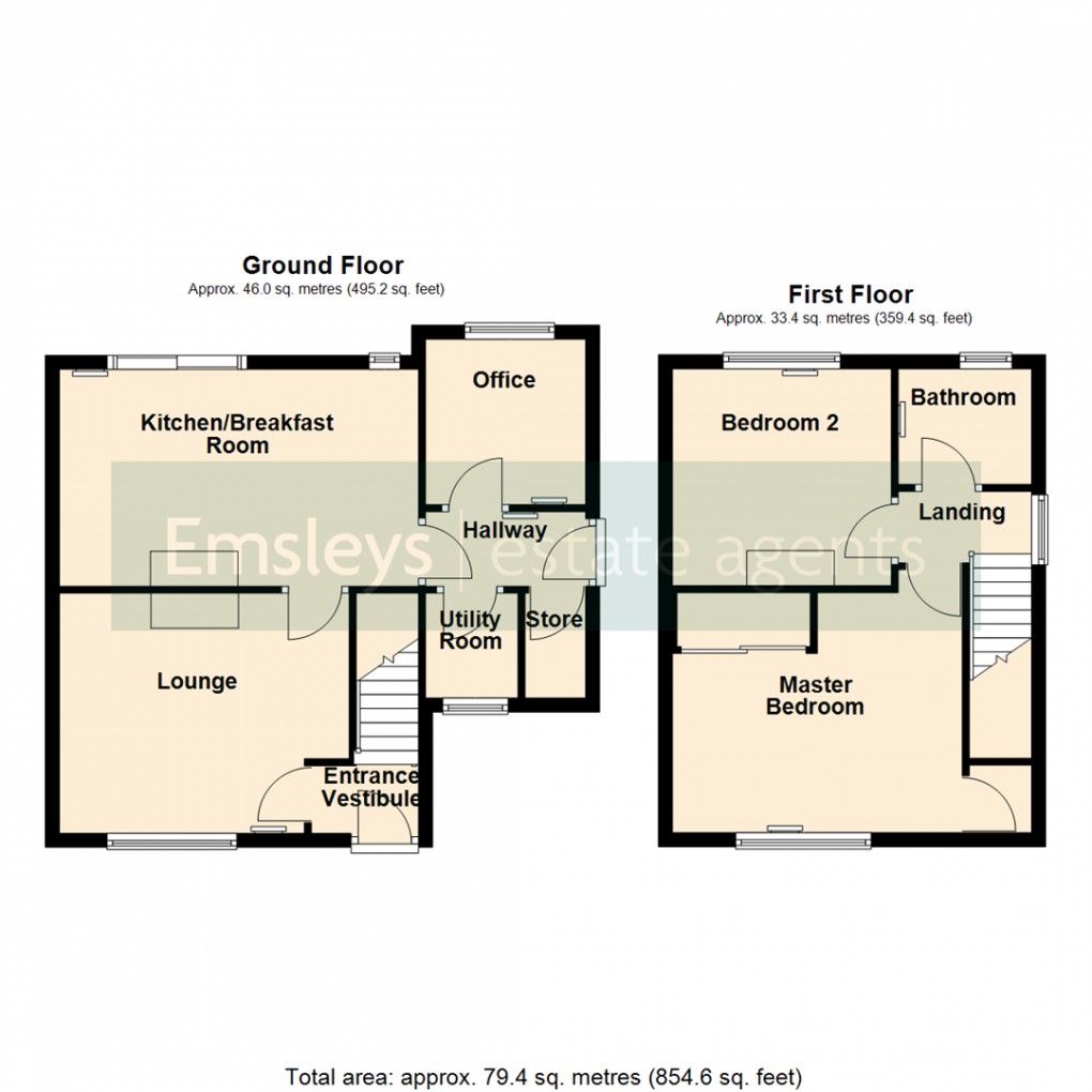 Floorplan for Summerhill Grove, Garforth, Leeds
