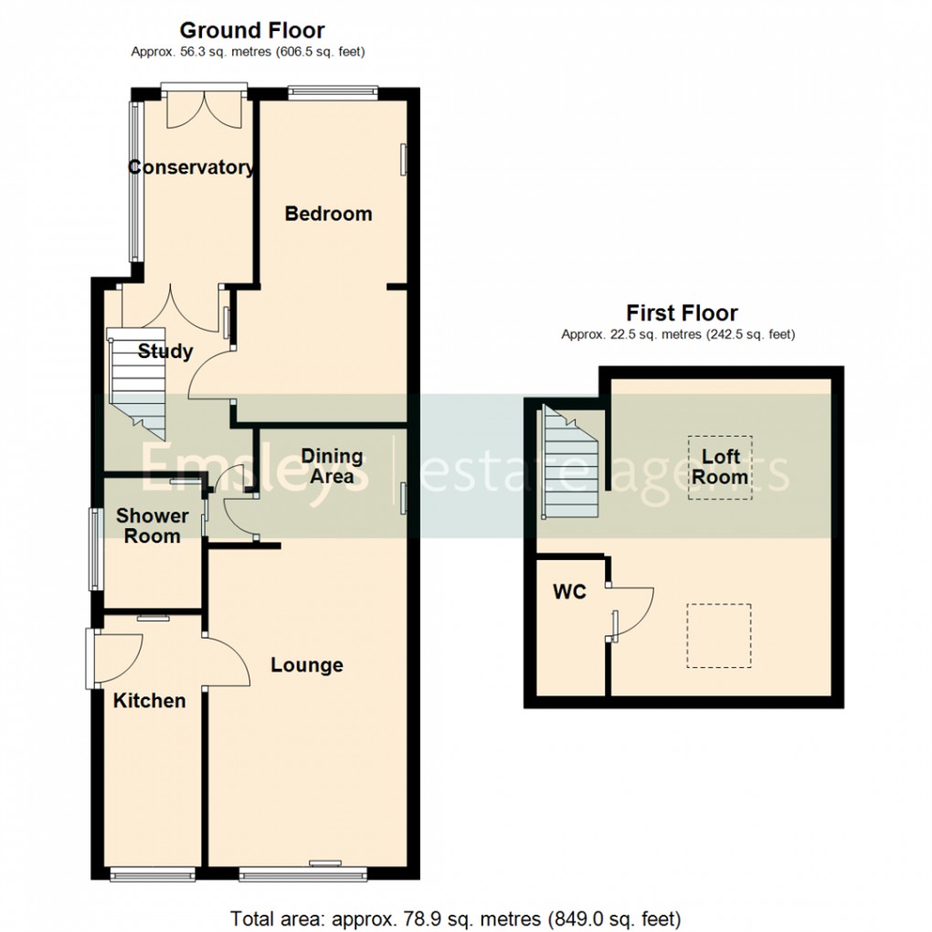 Floorplan for Glamis Close, Garforth Leeds