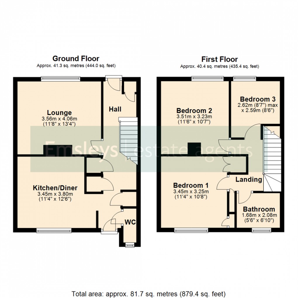 Floorplan for Beechwood Glade, Sherburn In Elmet, Leeds