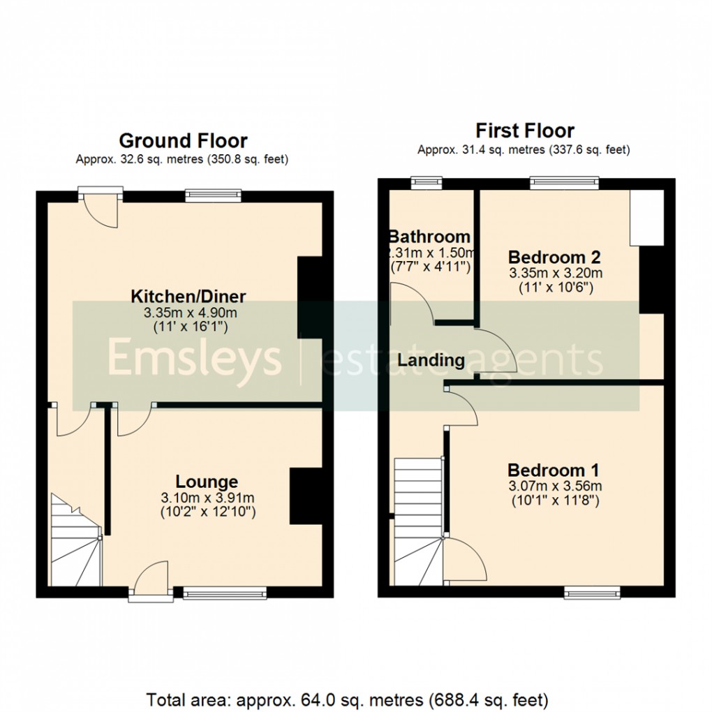 Floorplan for White Street, Woodlesford, Leeds