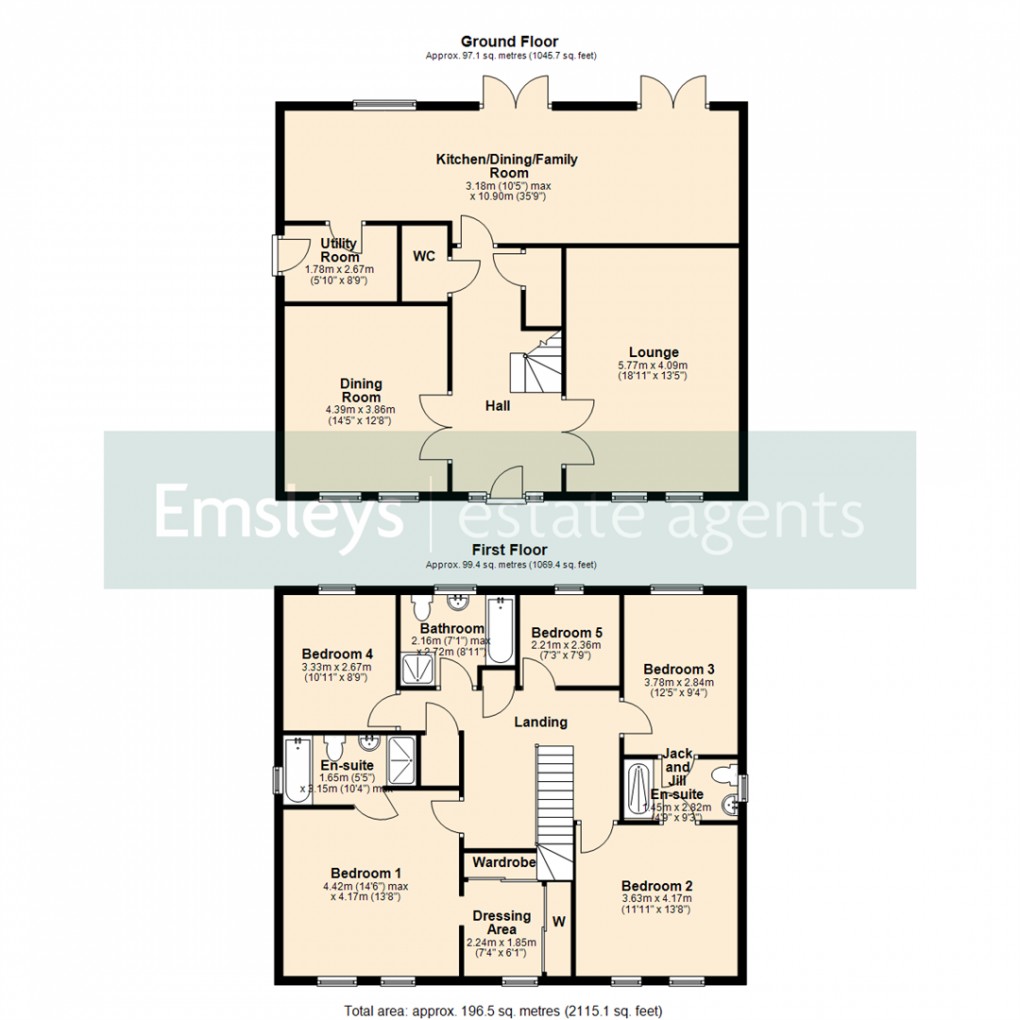 Floorplan for Damson Drive, Sherburn In Elmet, Leeds