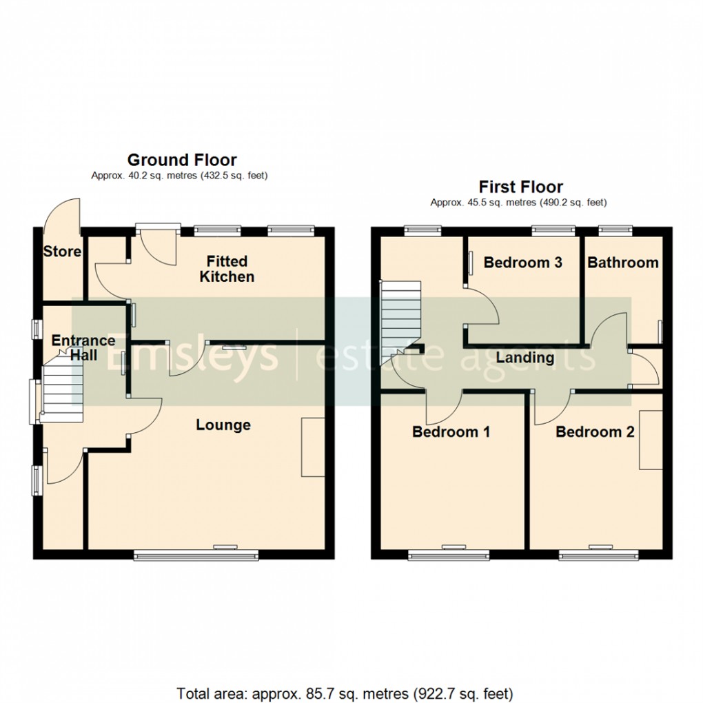 Floorplan for Oak Road, Garforth, Leeds