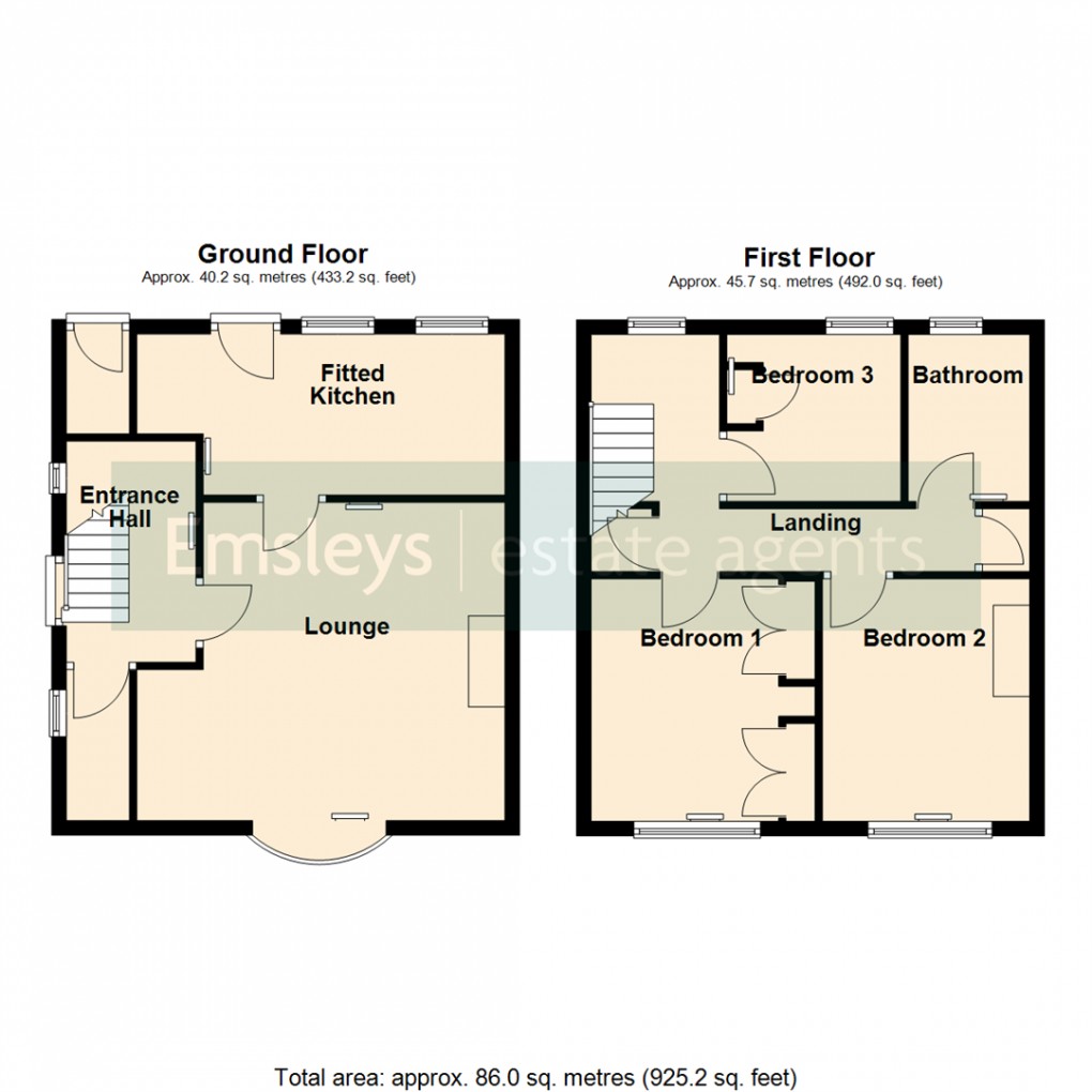 Floorplan for Oak Road, Garforth, Leeds