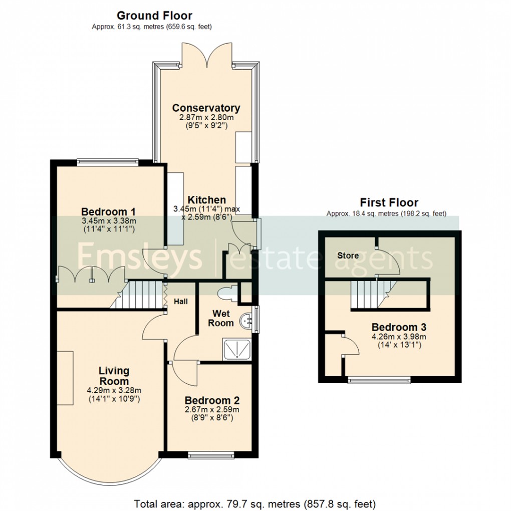 Floorplan for Kennerleigh Grove, Leeds