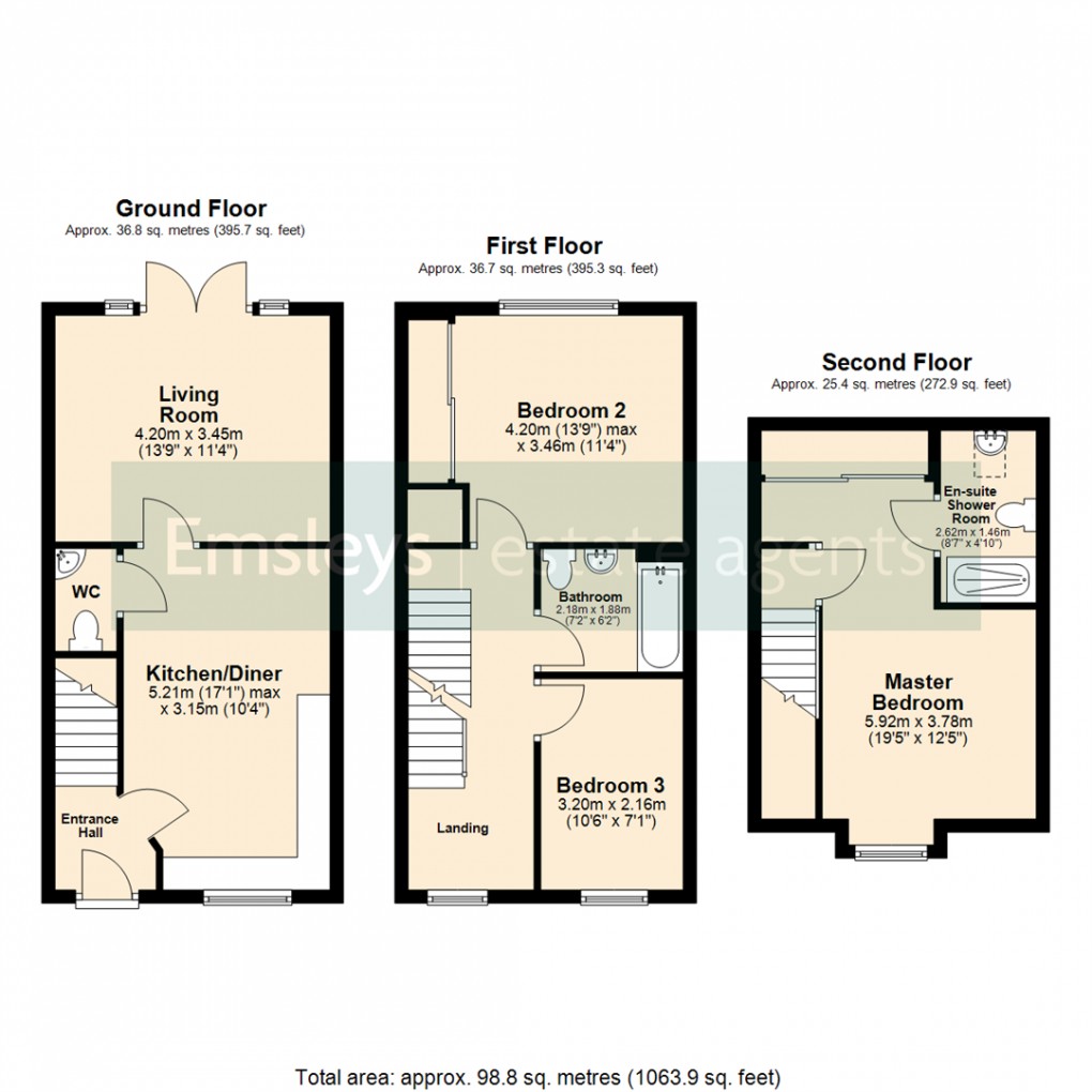 Floorplan for Willow Way, Whinmoor, Leeds