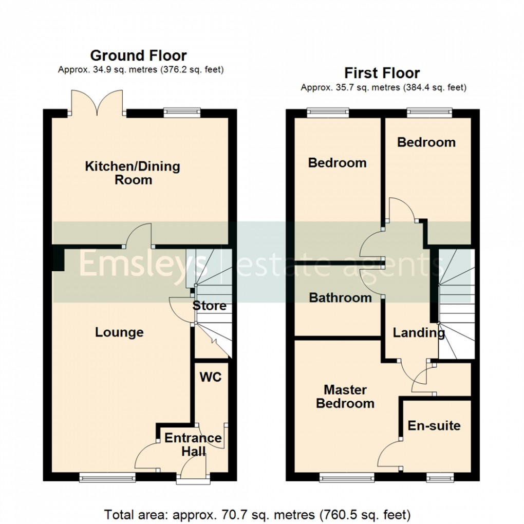 Floorplan for Imperial Gardens, South Milford, Leeds