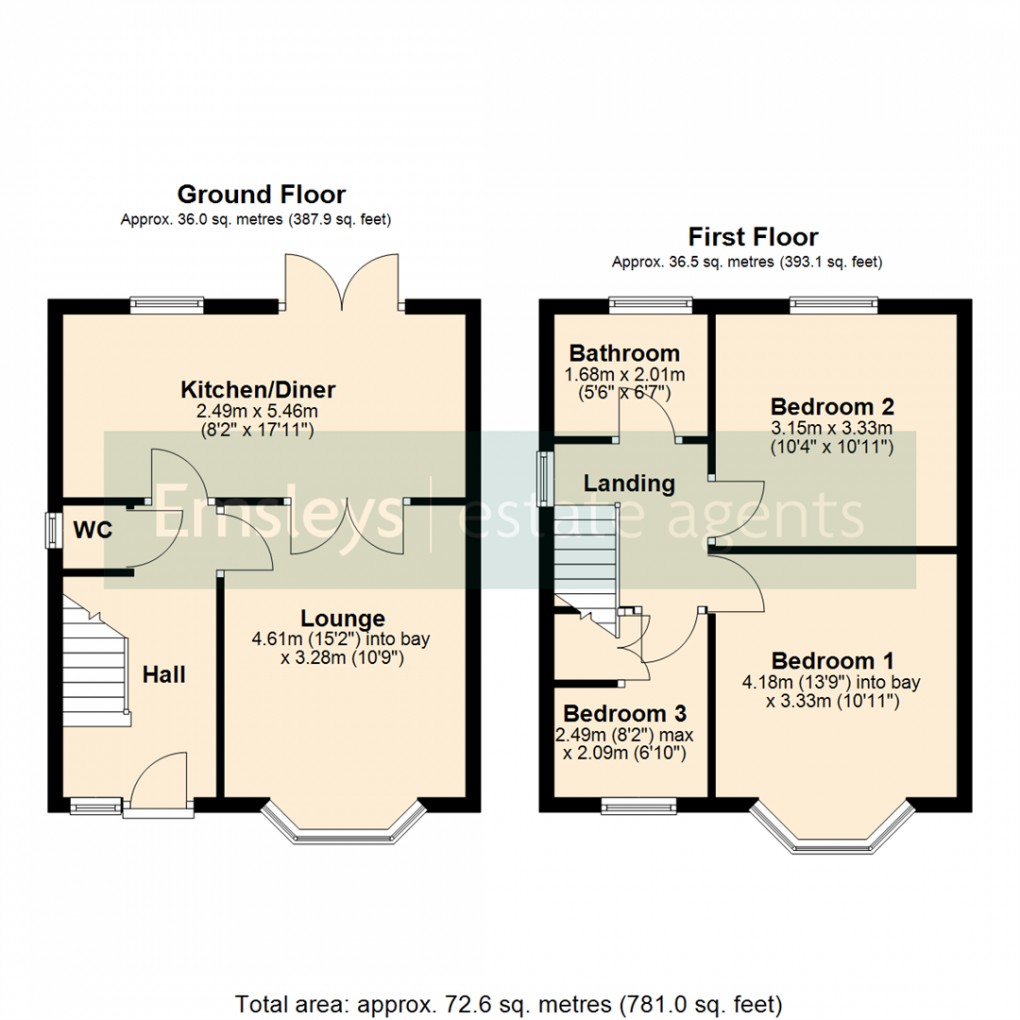 Floorplan for Wood Lane, Rothwell, Leeds