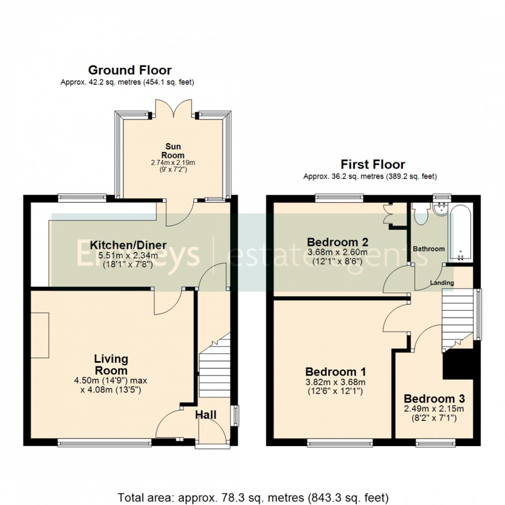 Floorplan for Rookwood Avenue, Leeds