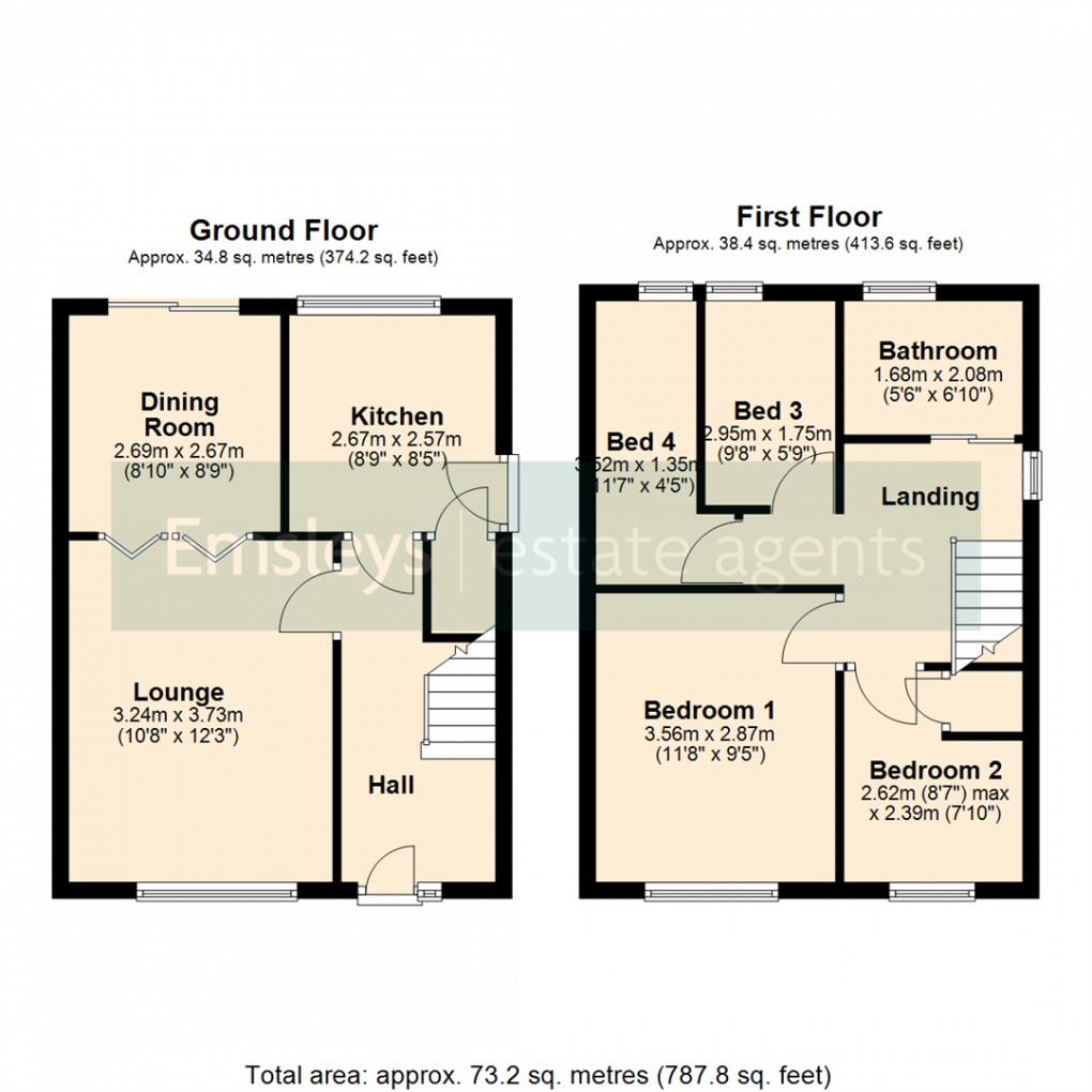Floorplan for Park Avenue, Sherburn In Elmet, Leeds