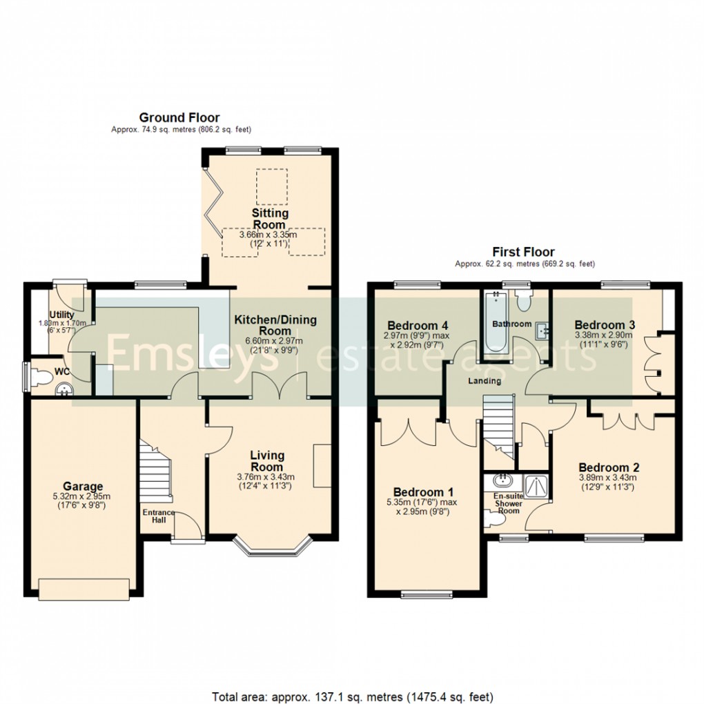 Floorplan for Field End Garth, Leeds