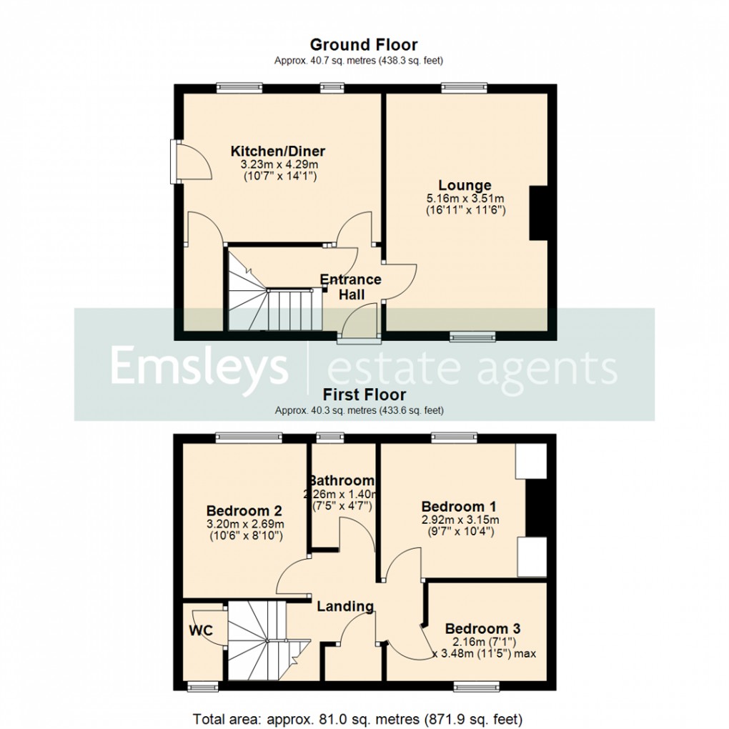 Floorplan for Sand Lane, Leeds