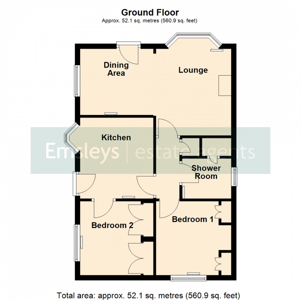 Floorplan for Little Preston Hall, Park Home Estate. Little Preston, Leeds