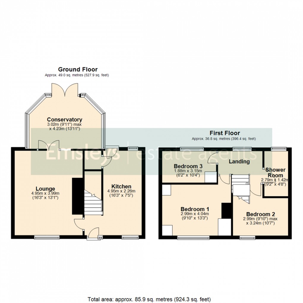 Floorplan for Crescent Avenue, Rothwell, Leeds