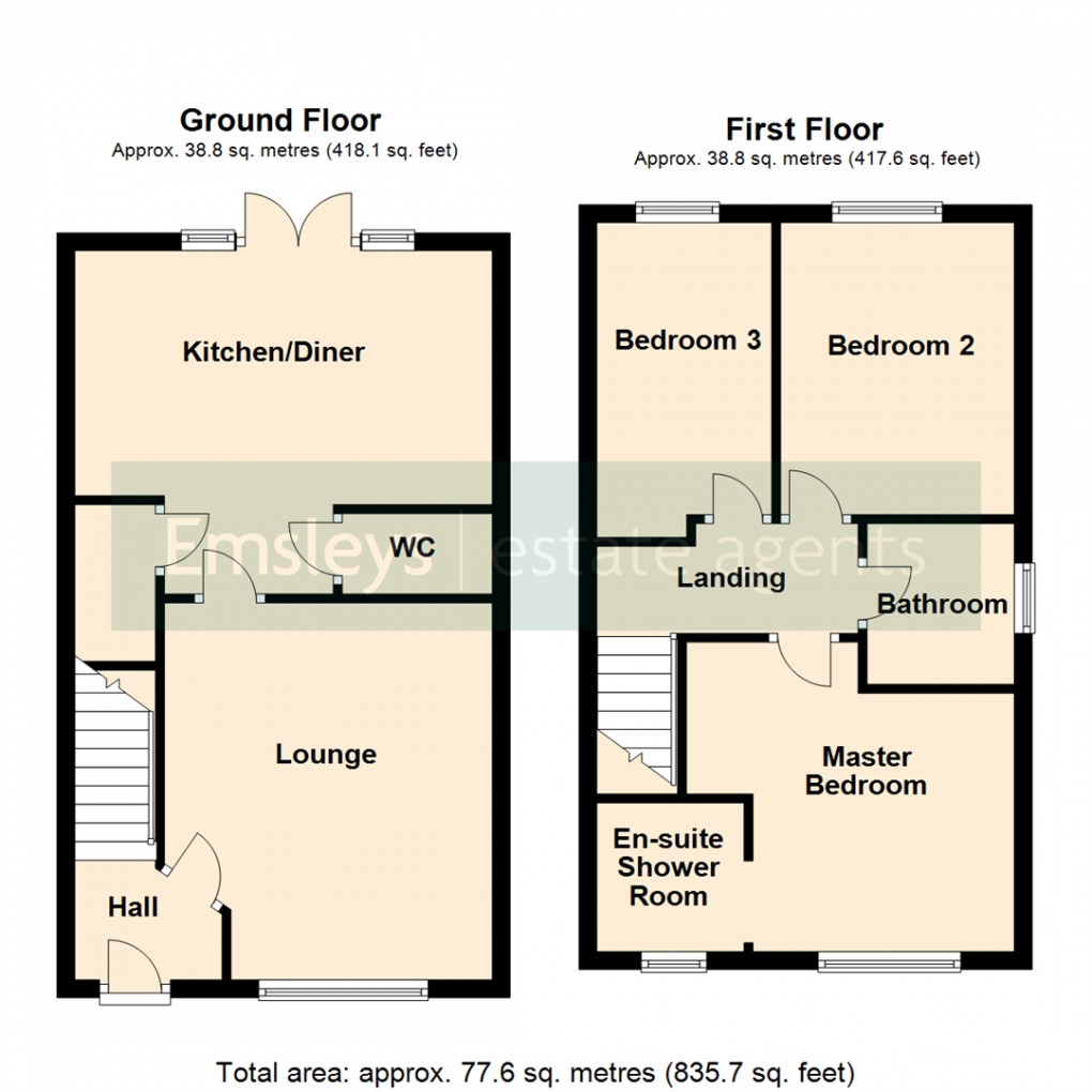 Floorplan for George Street, Great Preston, Leeds
