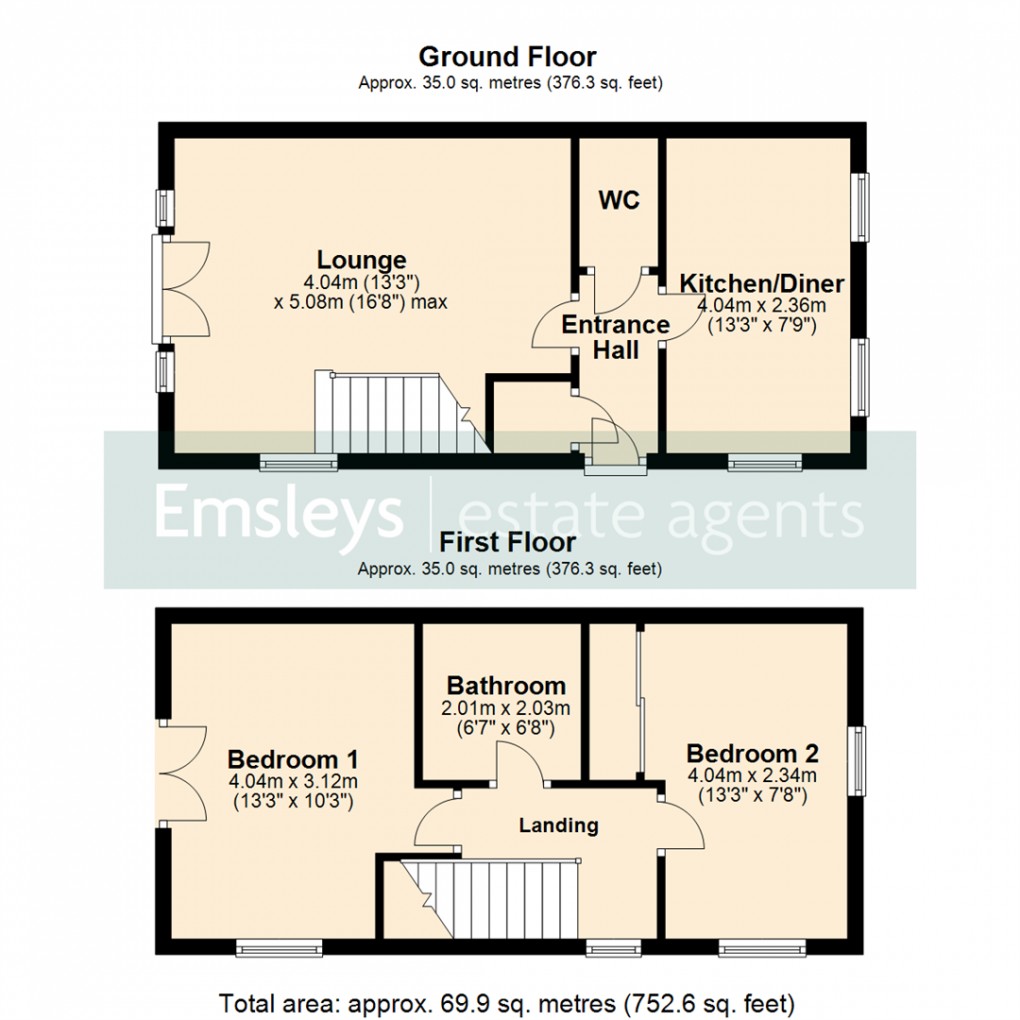Floorplan for Parkside Crescent, Seacroft, Leeds
