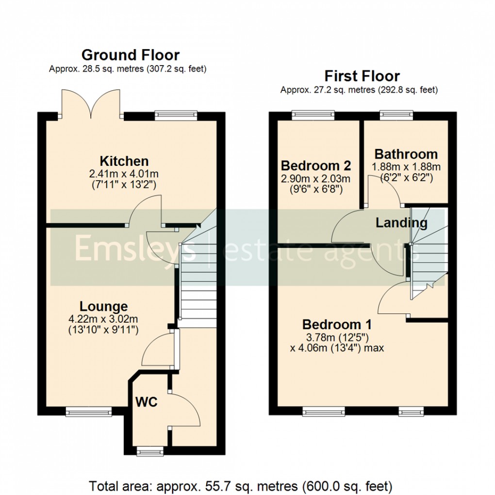 Floorplan for Bracken Close, Sherburn In Elmet, Leeds