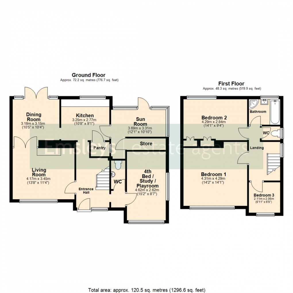Floorplan for Nook Road, Scholes, Leeds