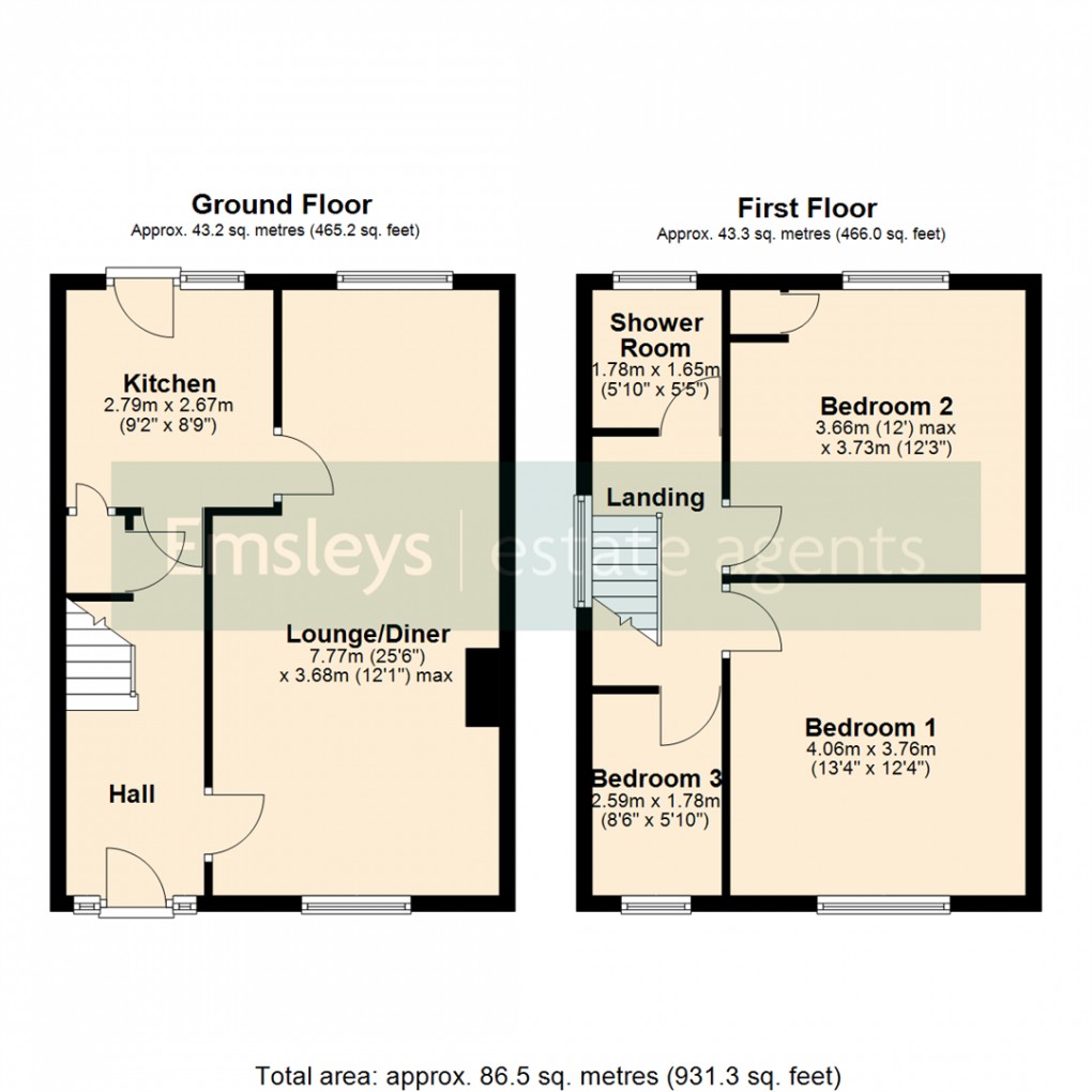 Floorplan for Parkways Drive, Oulton, Leeds