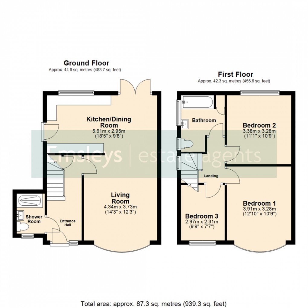 Floorplan for Kingswear Crescent, Leeds