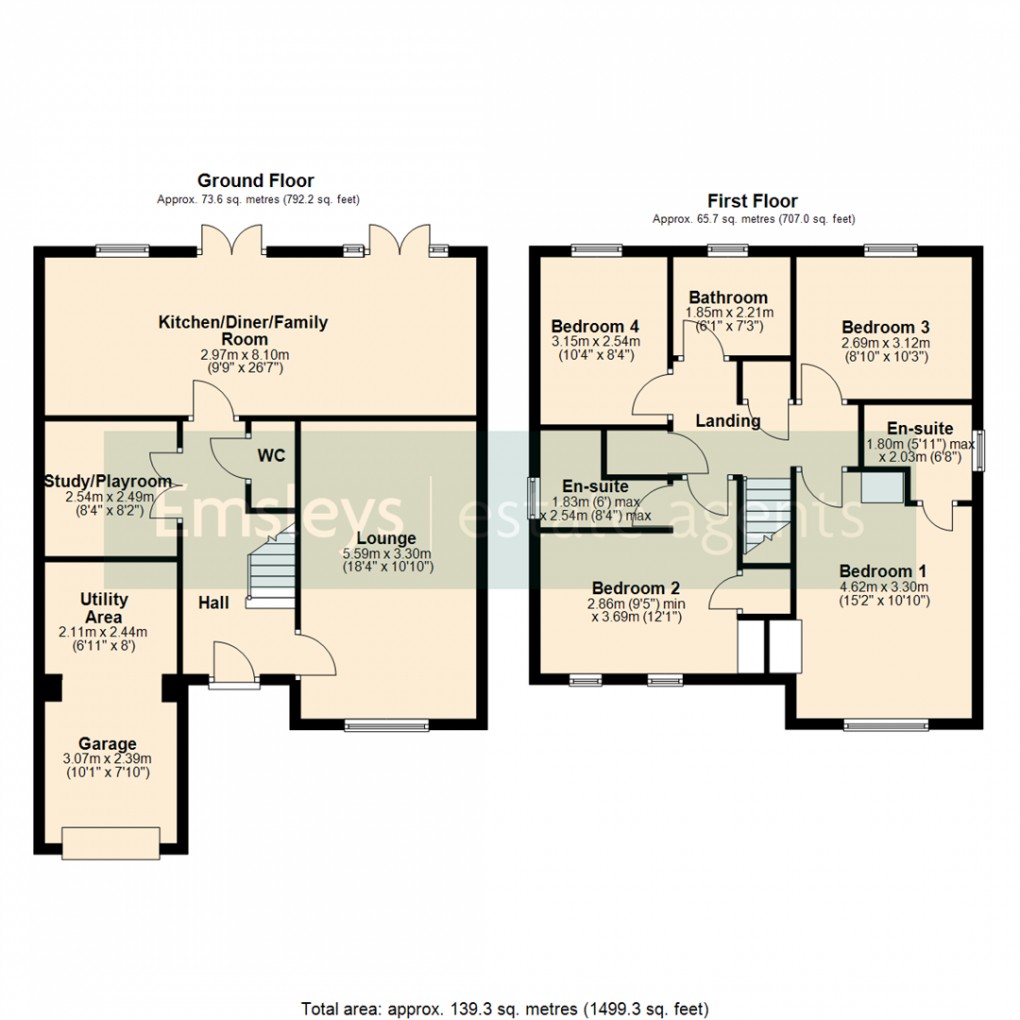 Floorplan for Belfry Close, Rothwell, Leeds