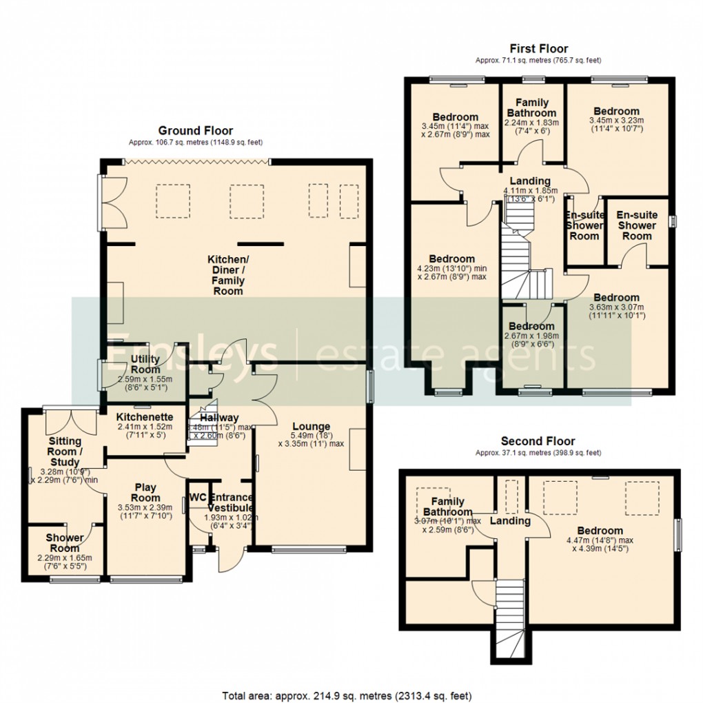 Floorplan for Silkstone Close, Garforth Leeds