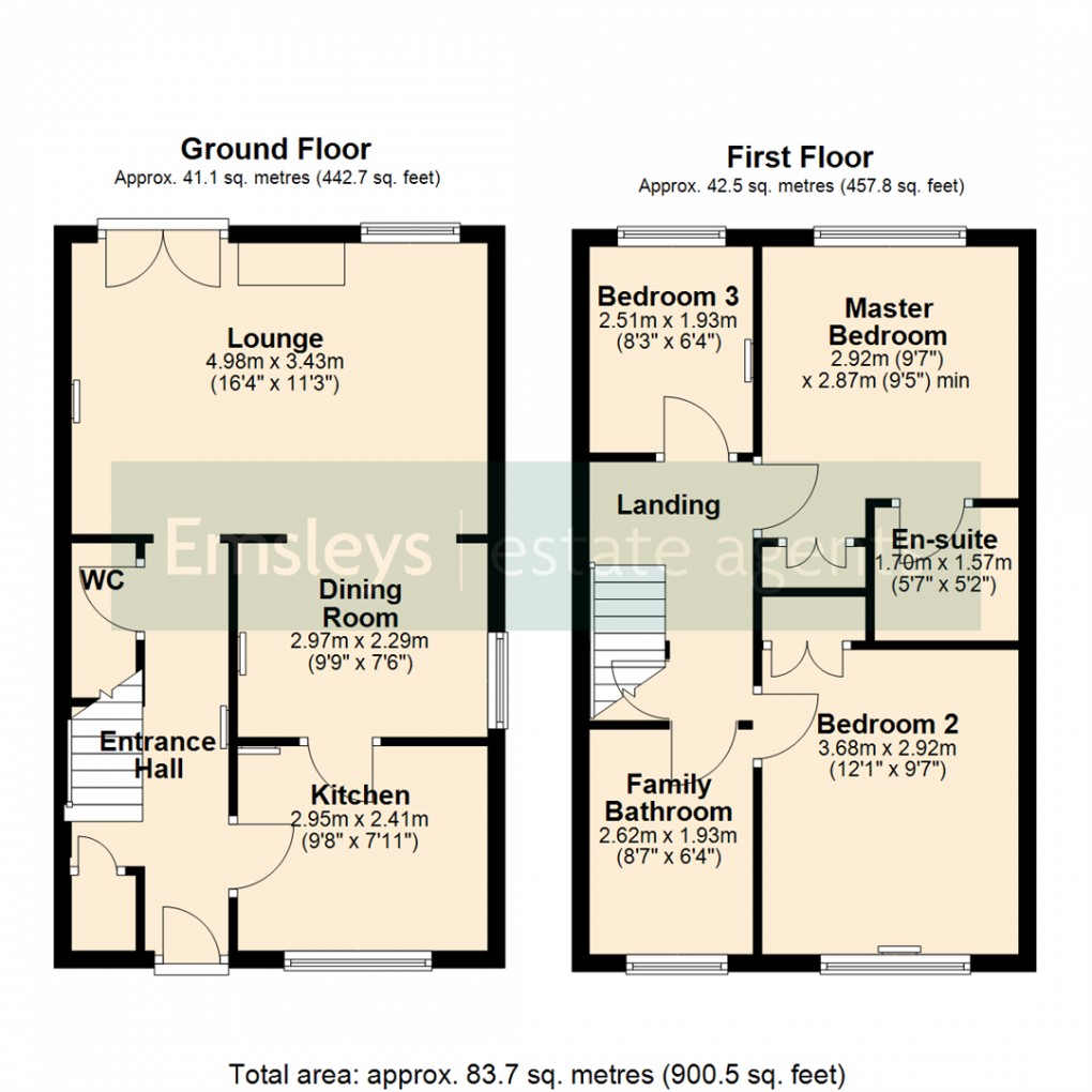 Floorplan for Parlington Villas, Aberford, Leeds