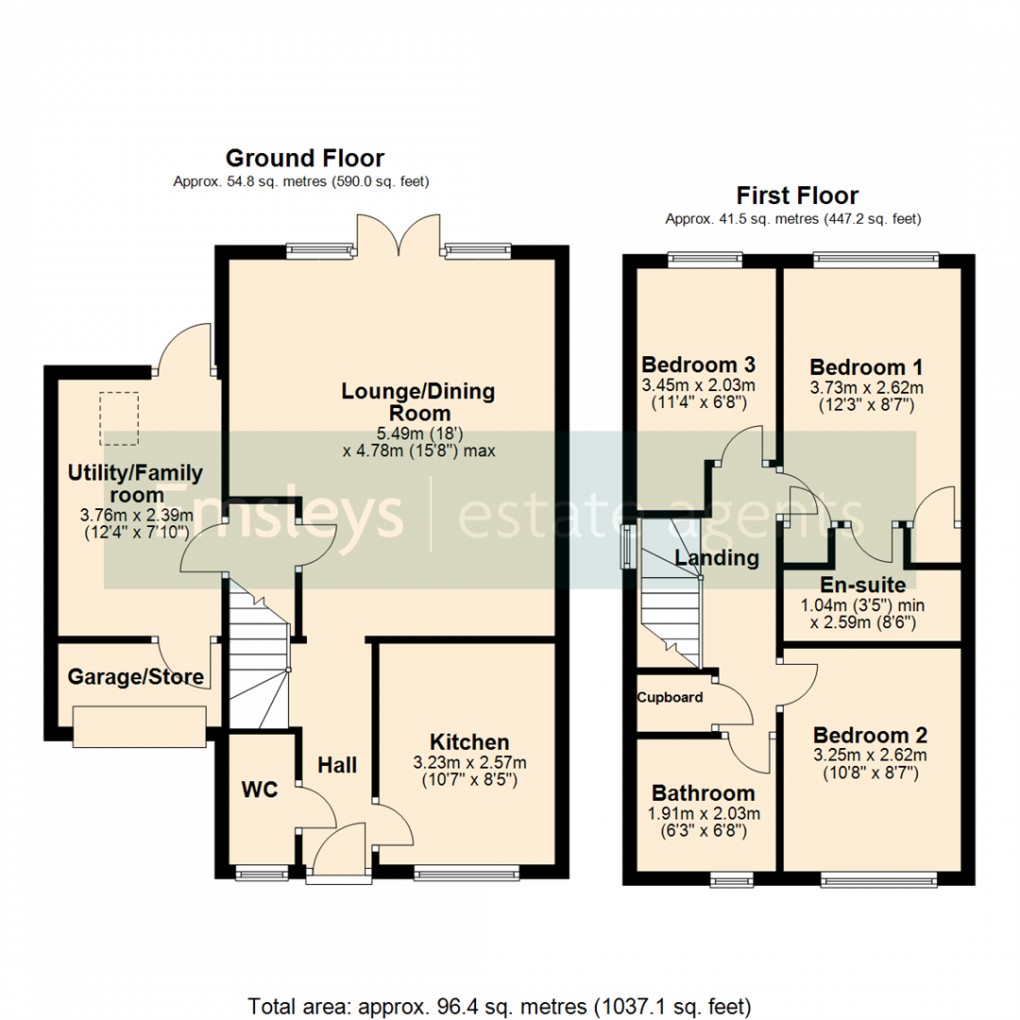 Floorplan for Bridge Close, Church Fenton, Tadcaster