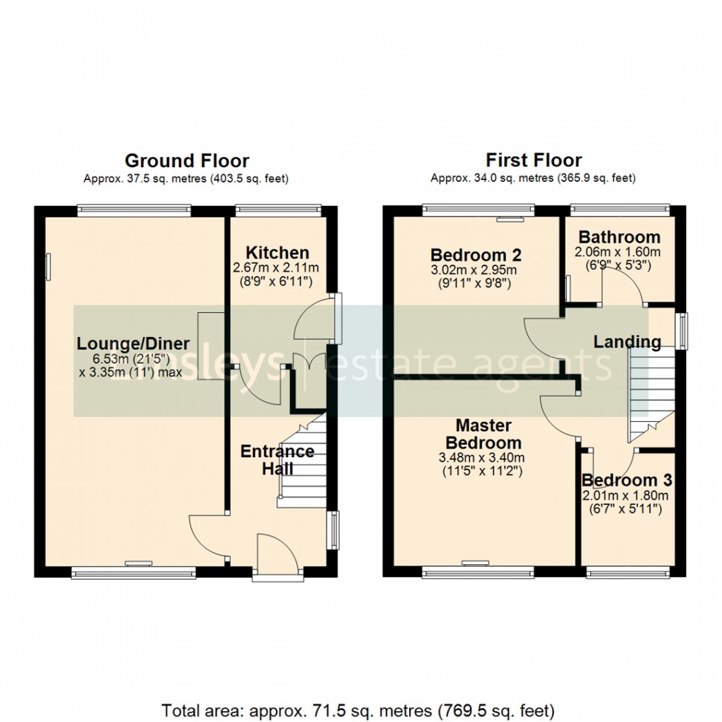 Floorplan for Astley Lane, Swillington, Leeds