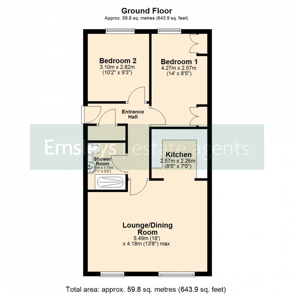 Floorplan for Sandbed Lawns, Leeds