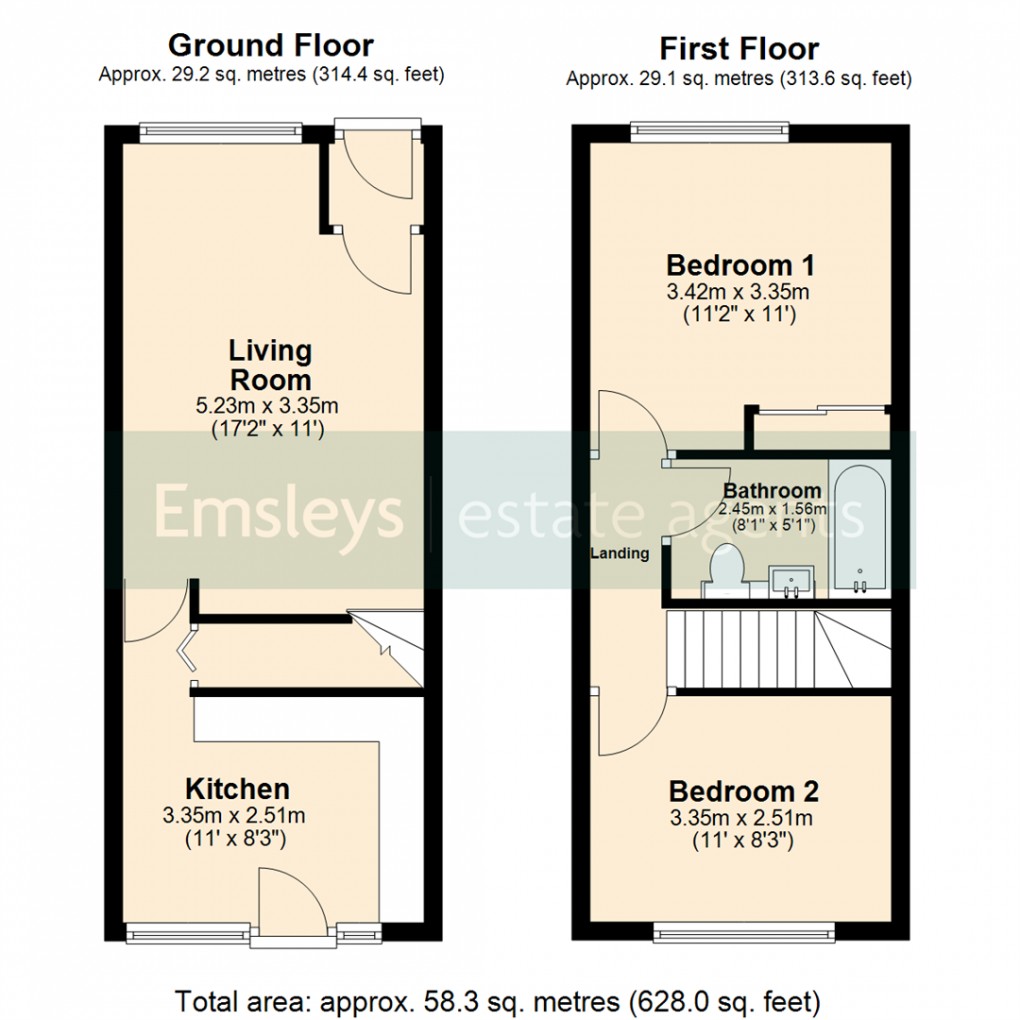 Floorplan for Ashfield Close, LEEDS