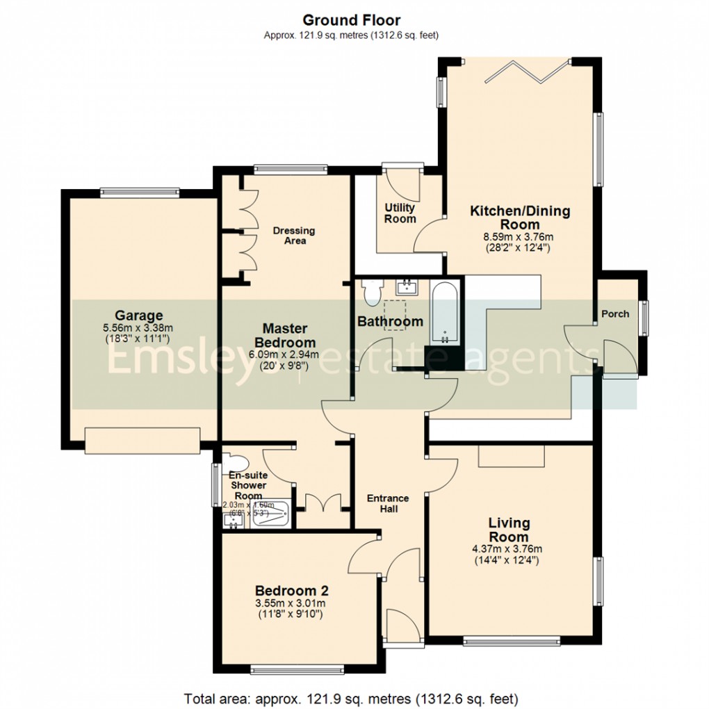 Floorplan for Belle Vue Avenue, Scholes, Leeds