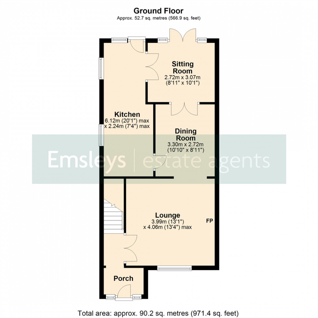 Floorplan for Ledston Avenue, Garforth, Leeds