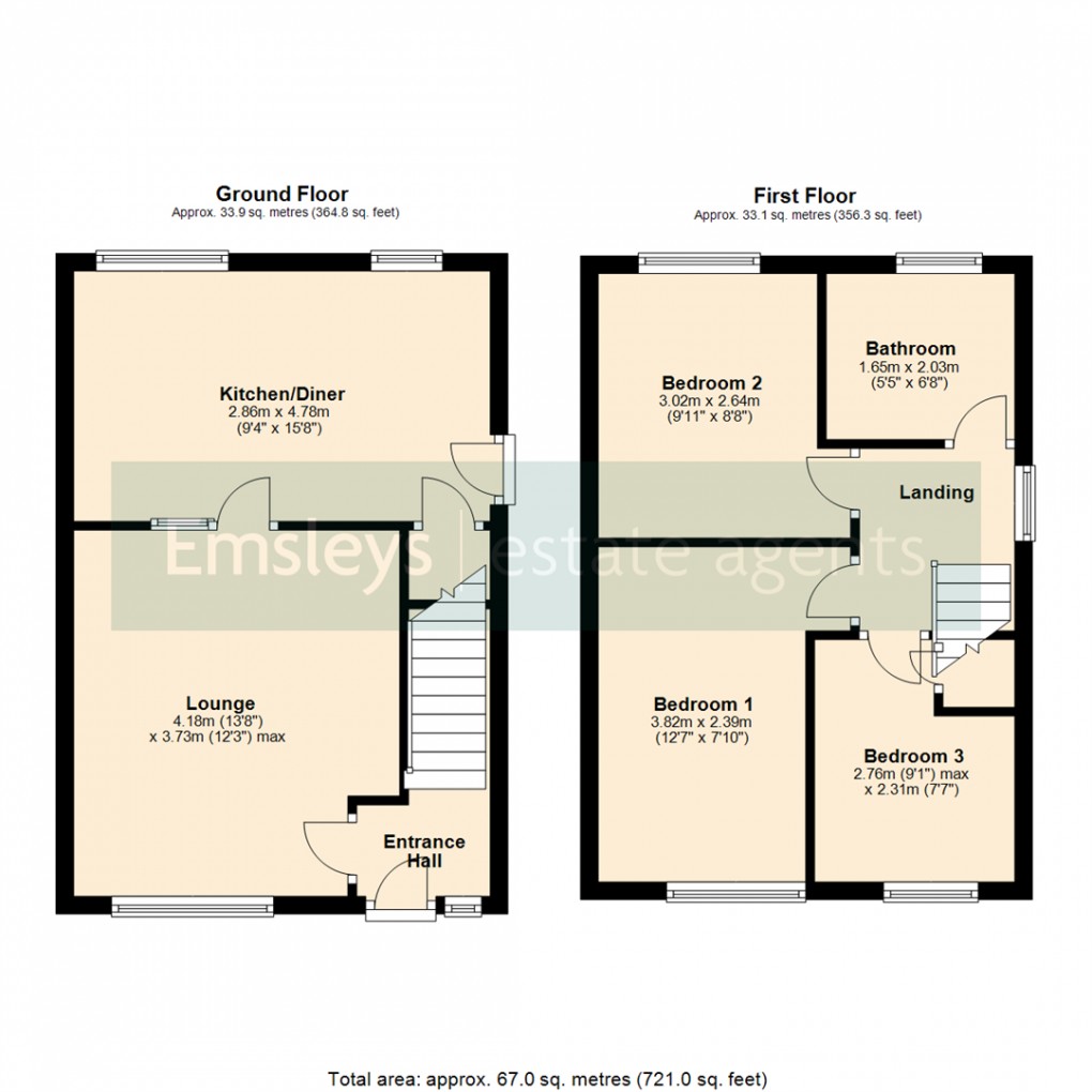 Floorplan for Park Avenue, Sherburn In Elmet, Leeds