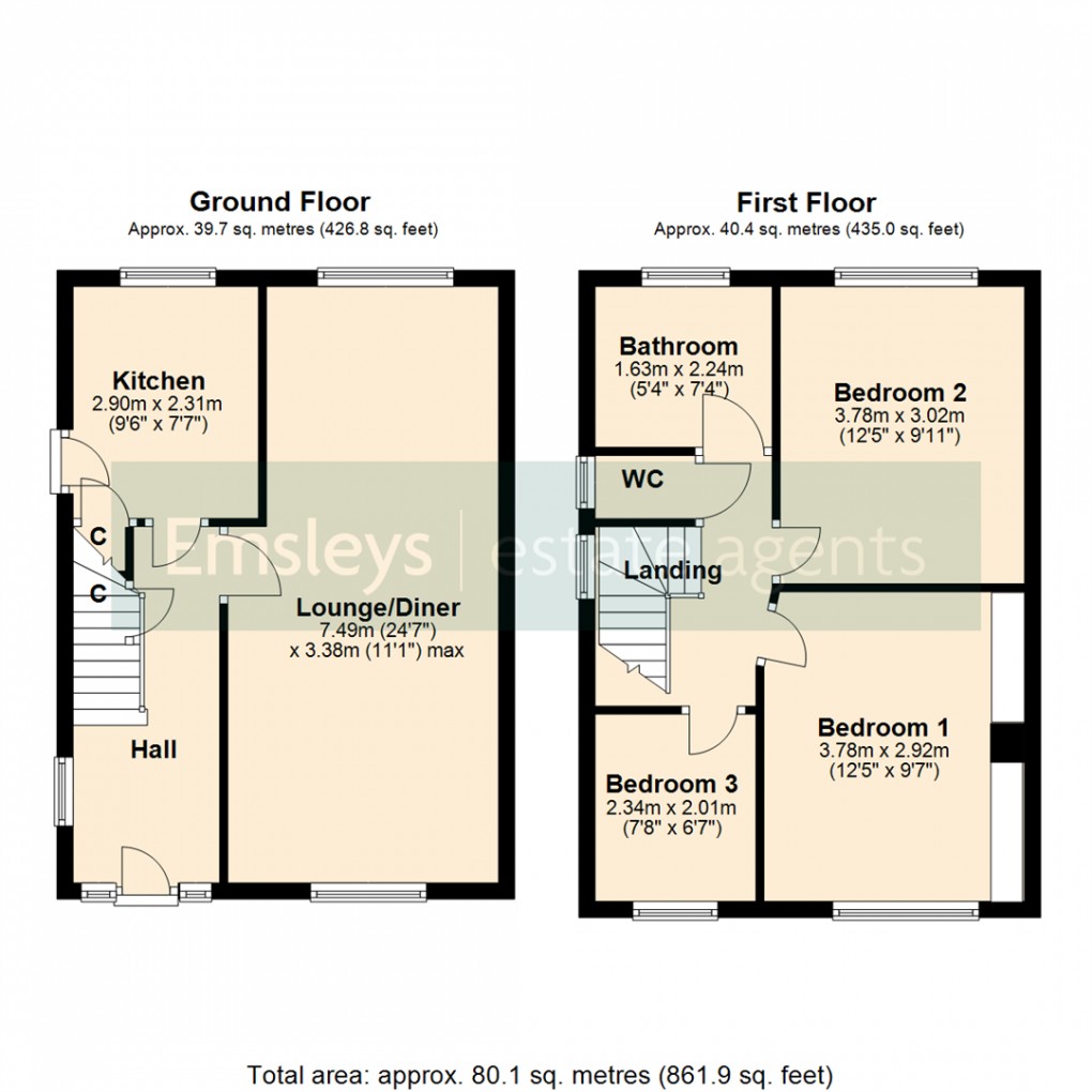 Floorplan for Wolsey Croft, Sherburn In Elmet, Leeds