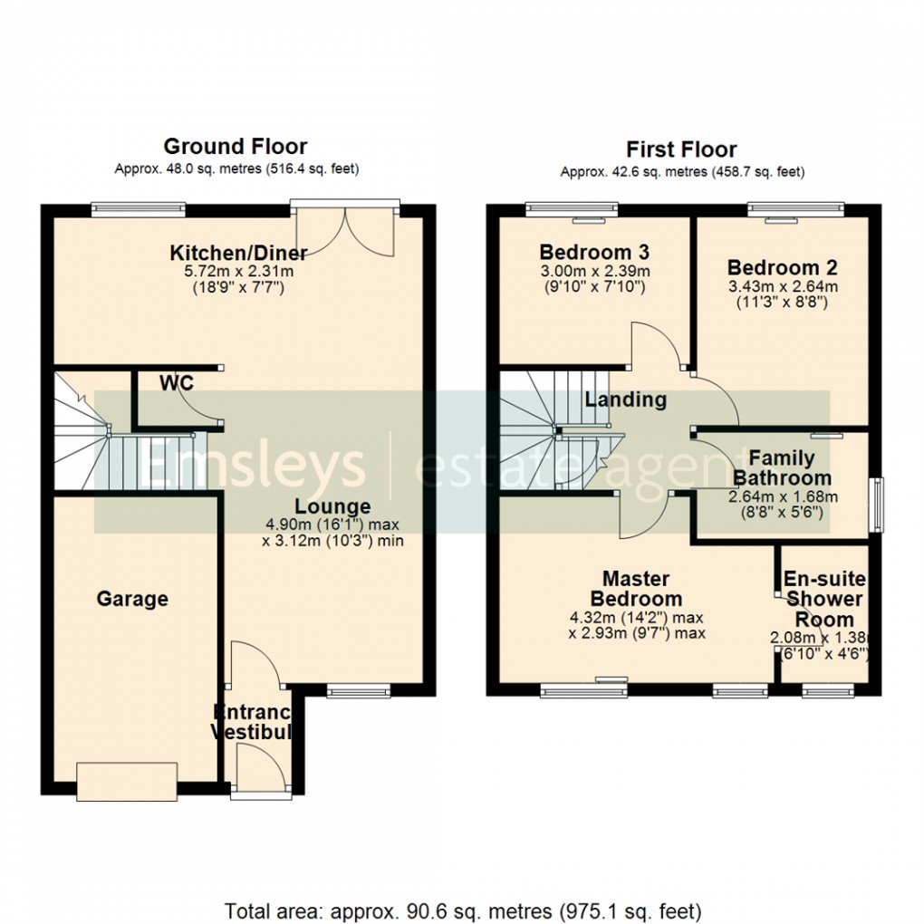 Floorplan for Baildon Dene, Kippax, Leeds
